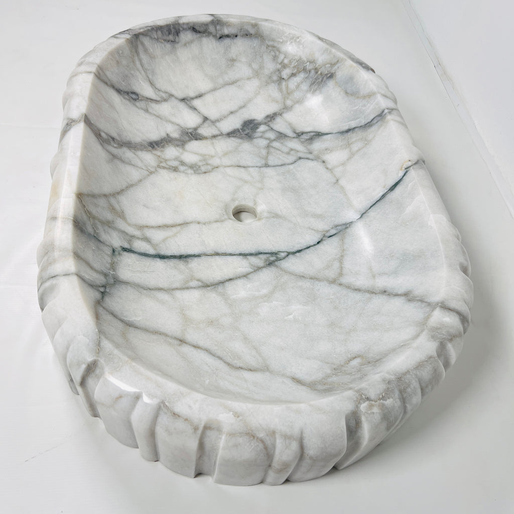 Grey Veined Marble Sink