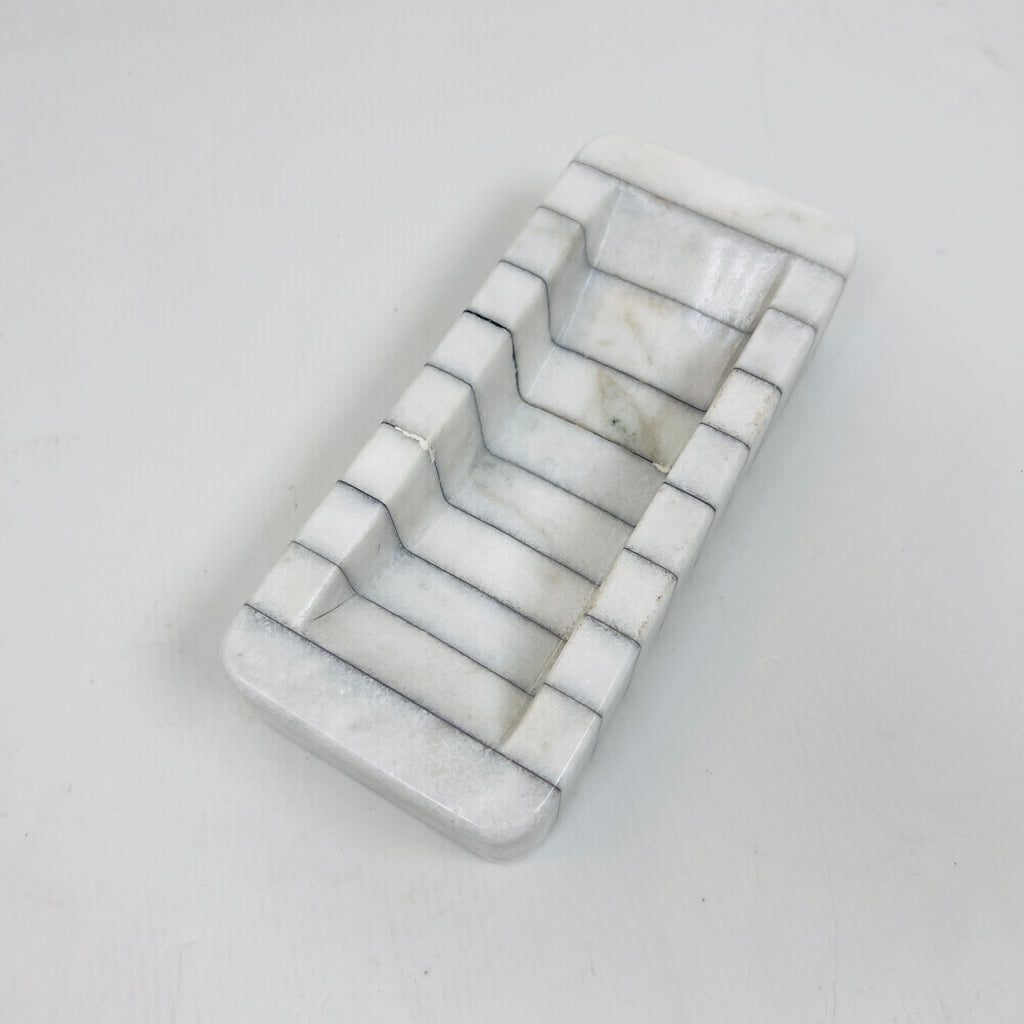 Pinstriped Rectangle Soap Dish