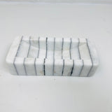 Pinstriped Rectangle Soap Dish