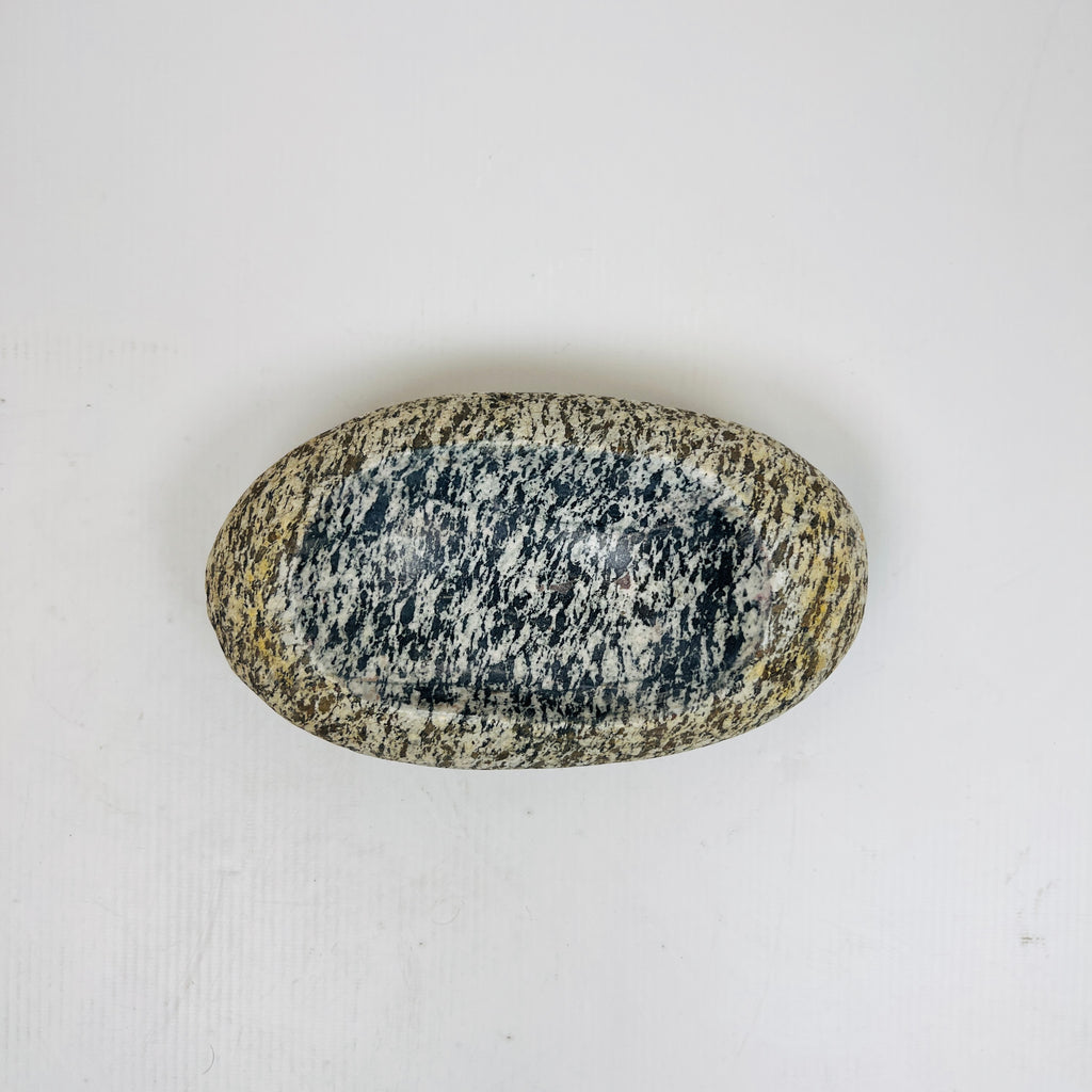 Riverstone Grey White Splotched Soap Dish