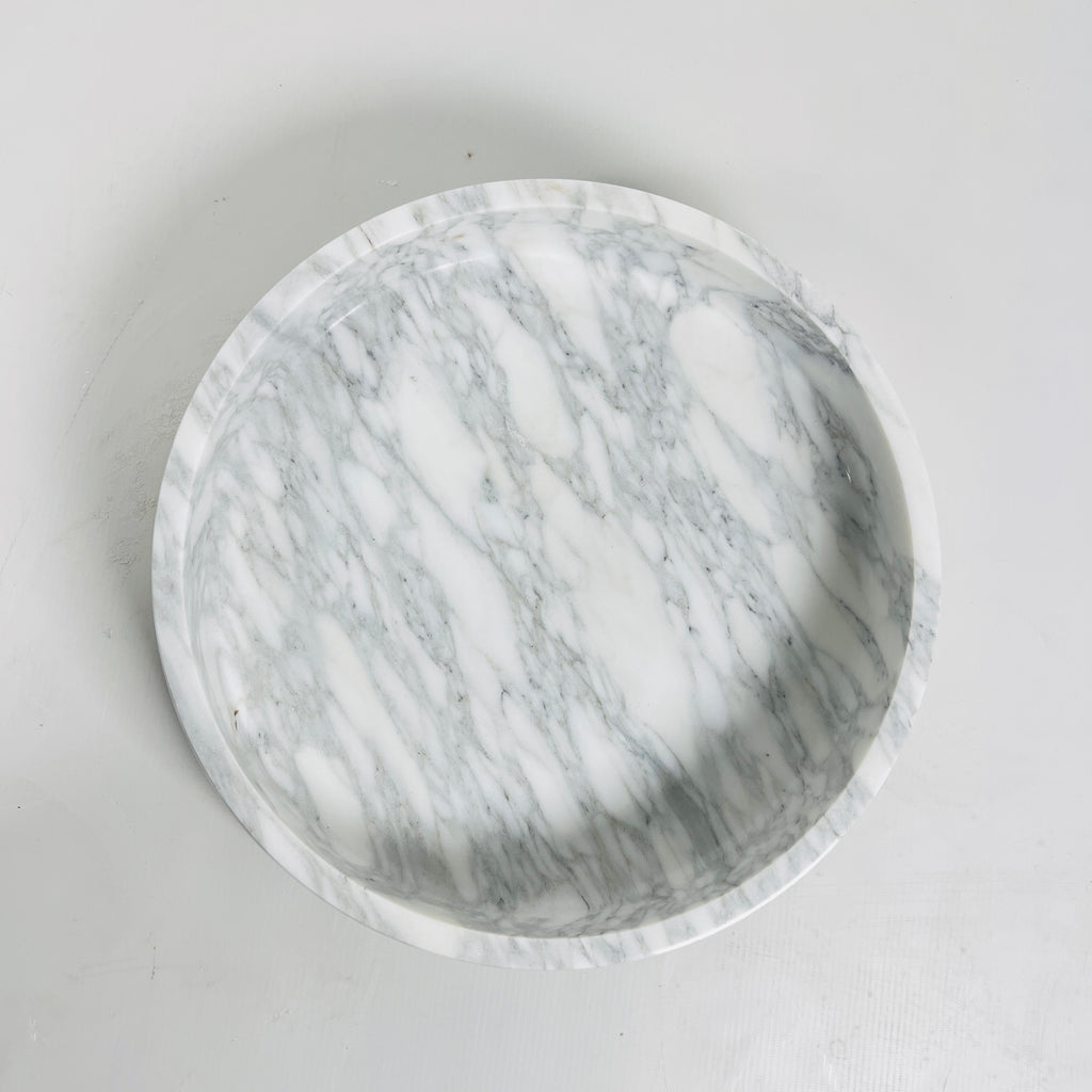 White and Gray Veined Bowl