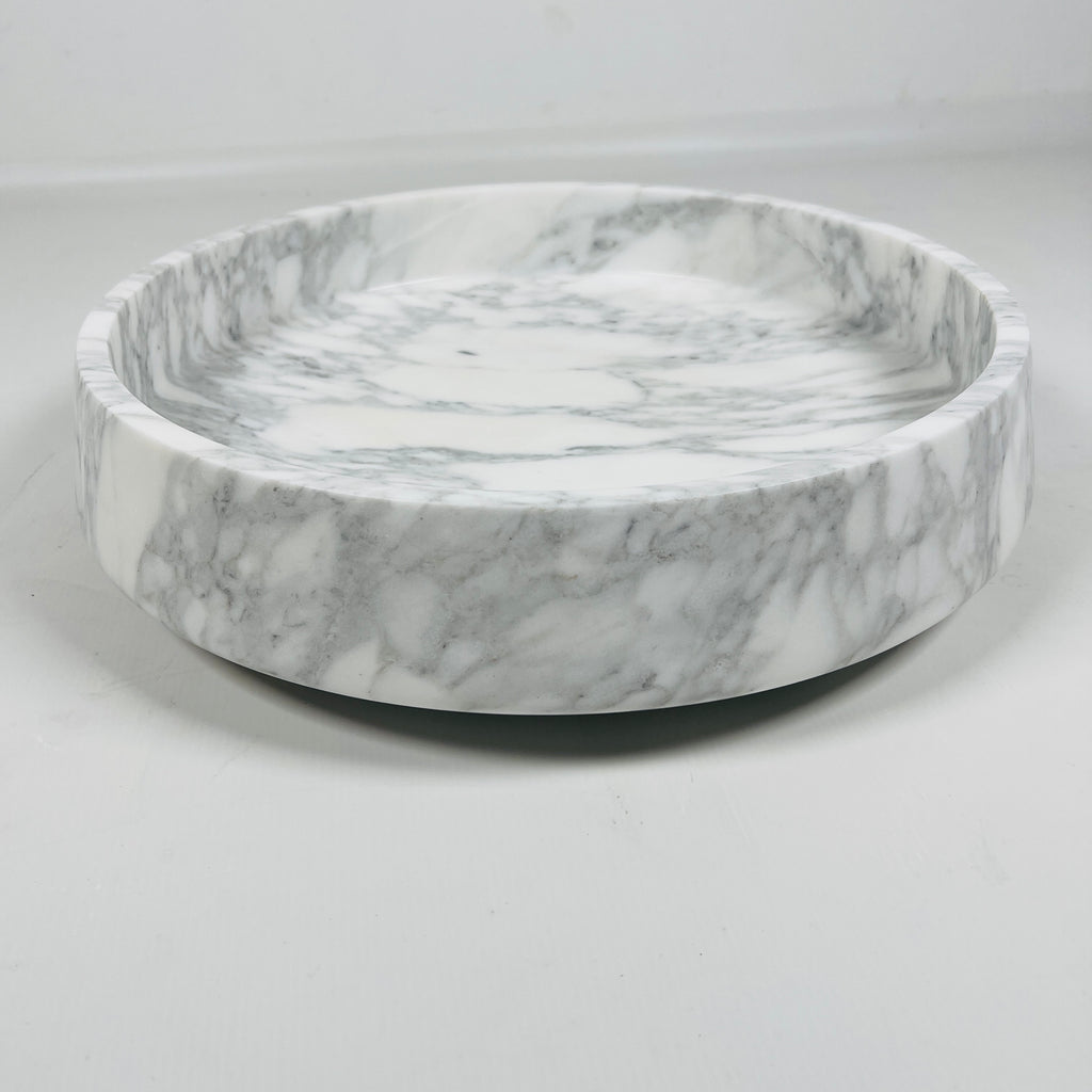 White and Gray Veined Bowl