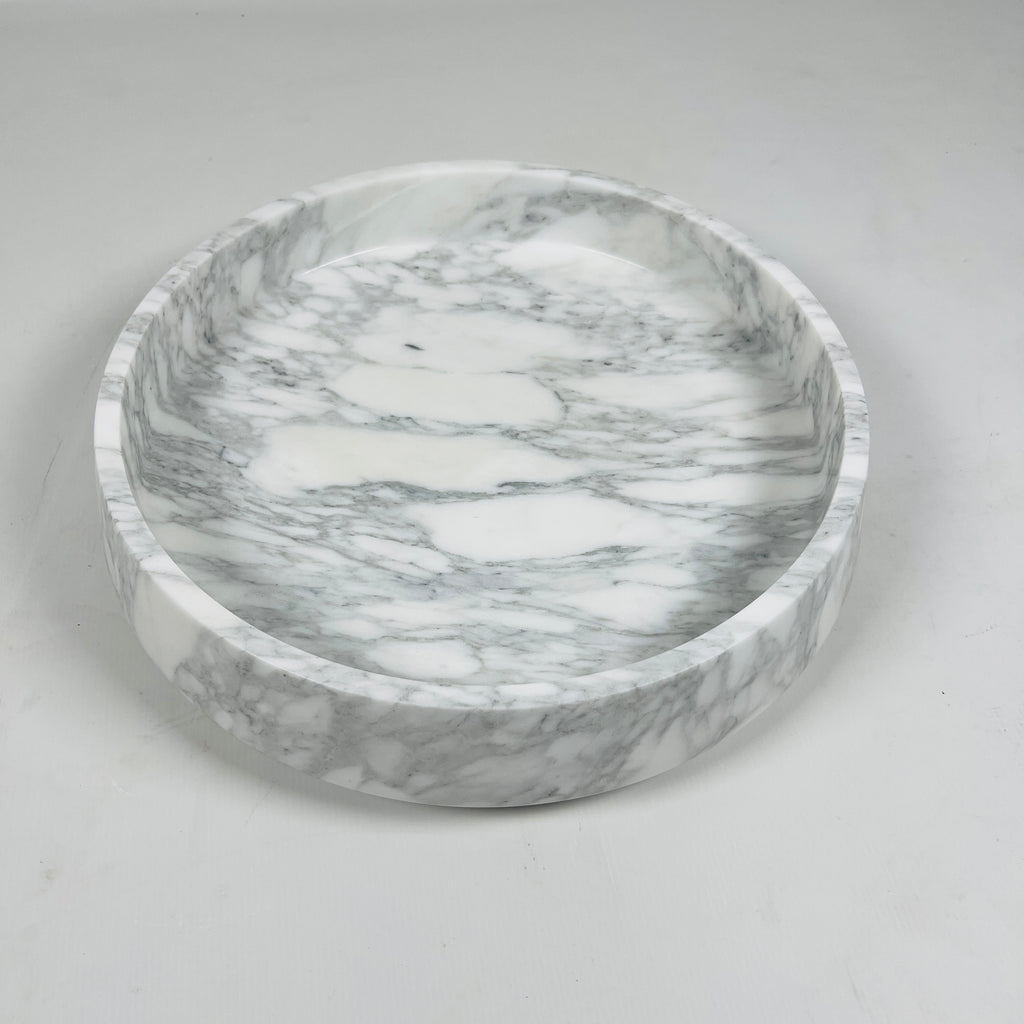 White and Gray Veined Bowl