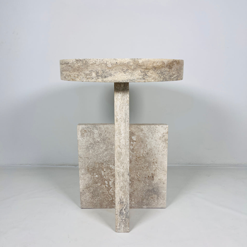 Jigsaw Travertine Table