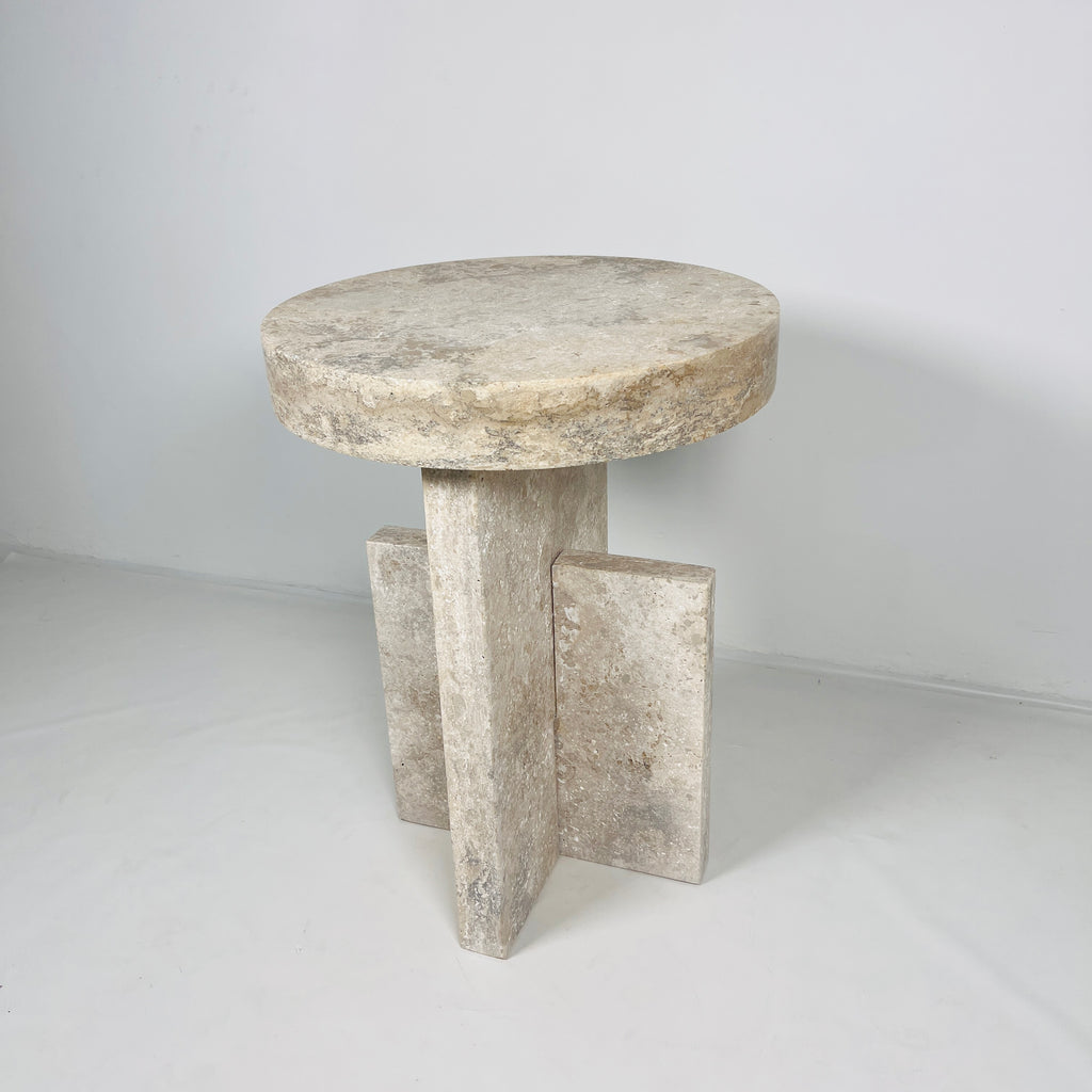 Jigsaw Travertine Table