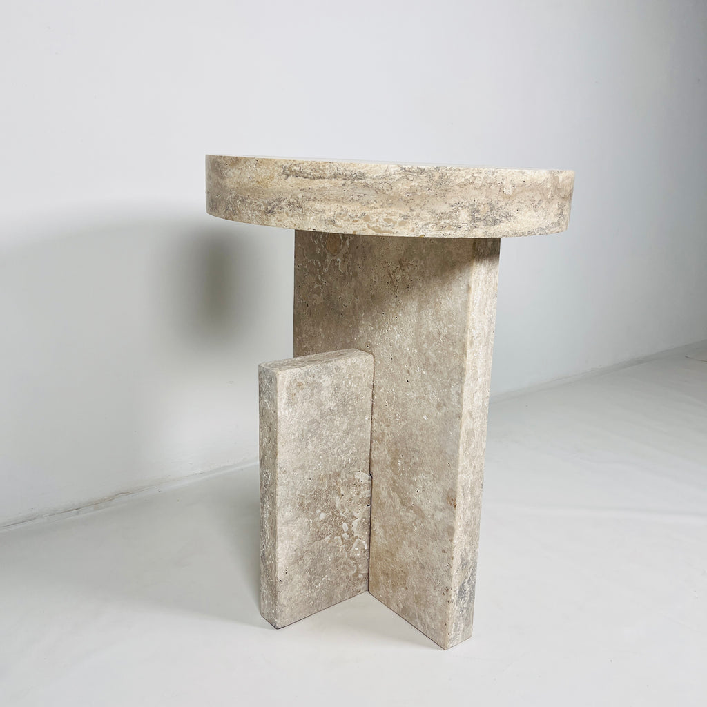 Jigsaw Travertine Table