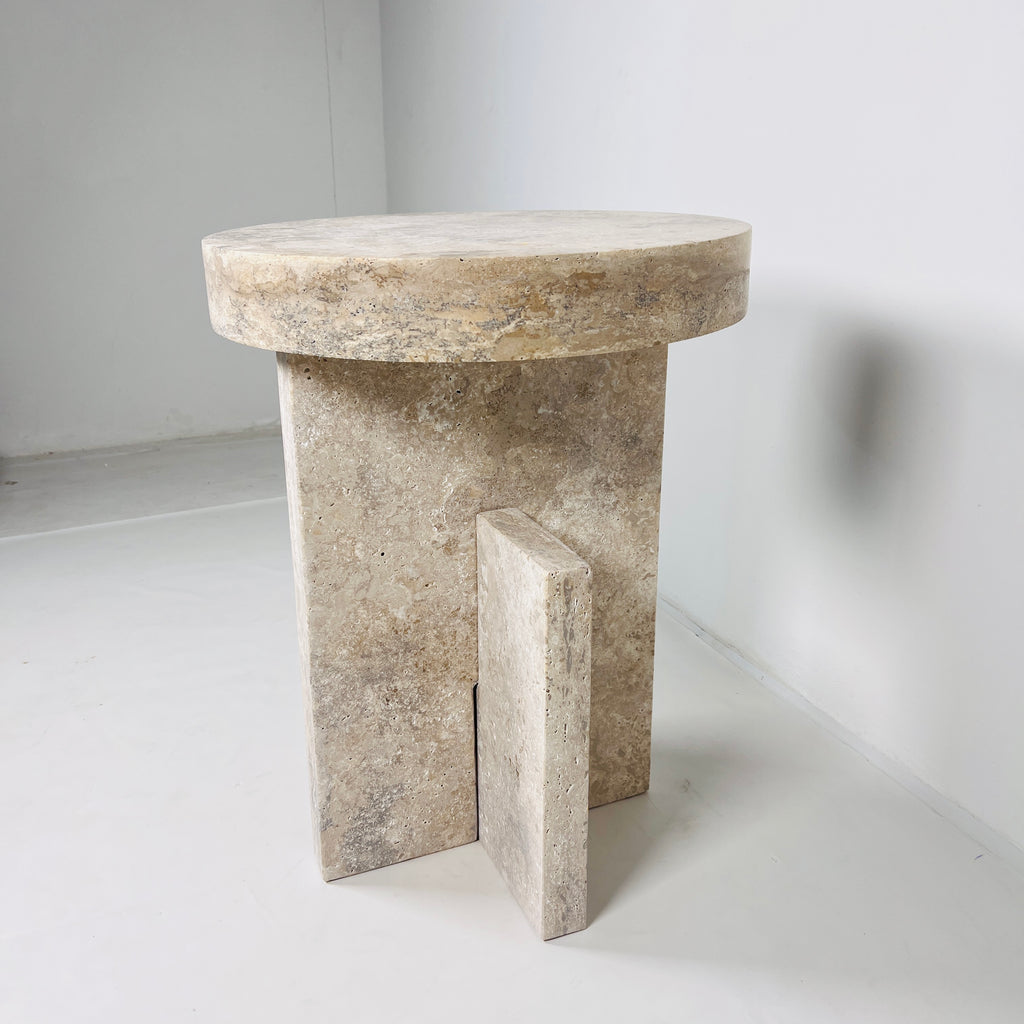 Jigsaw Travertine Table