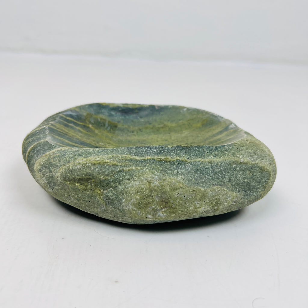 Riverstone Green And Blue Lined Soap Dish