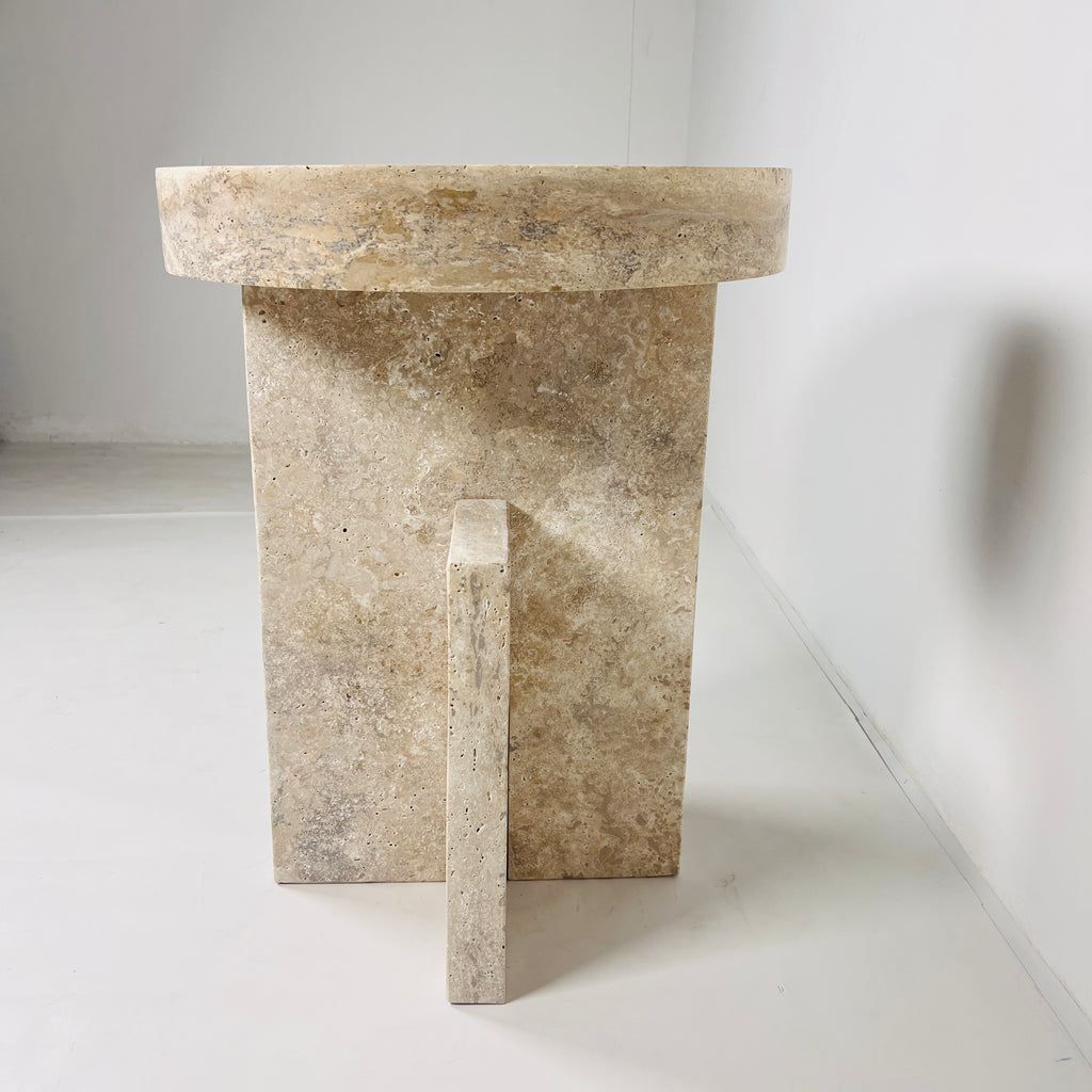 Jigsaw Travertine Table