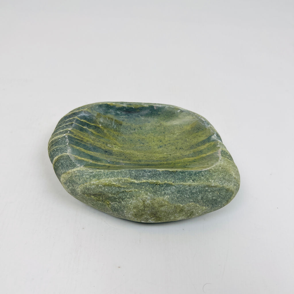 Riverstone Green And Blue Lined Soap Dish