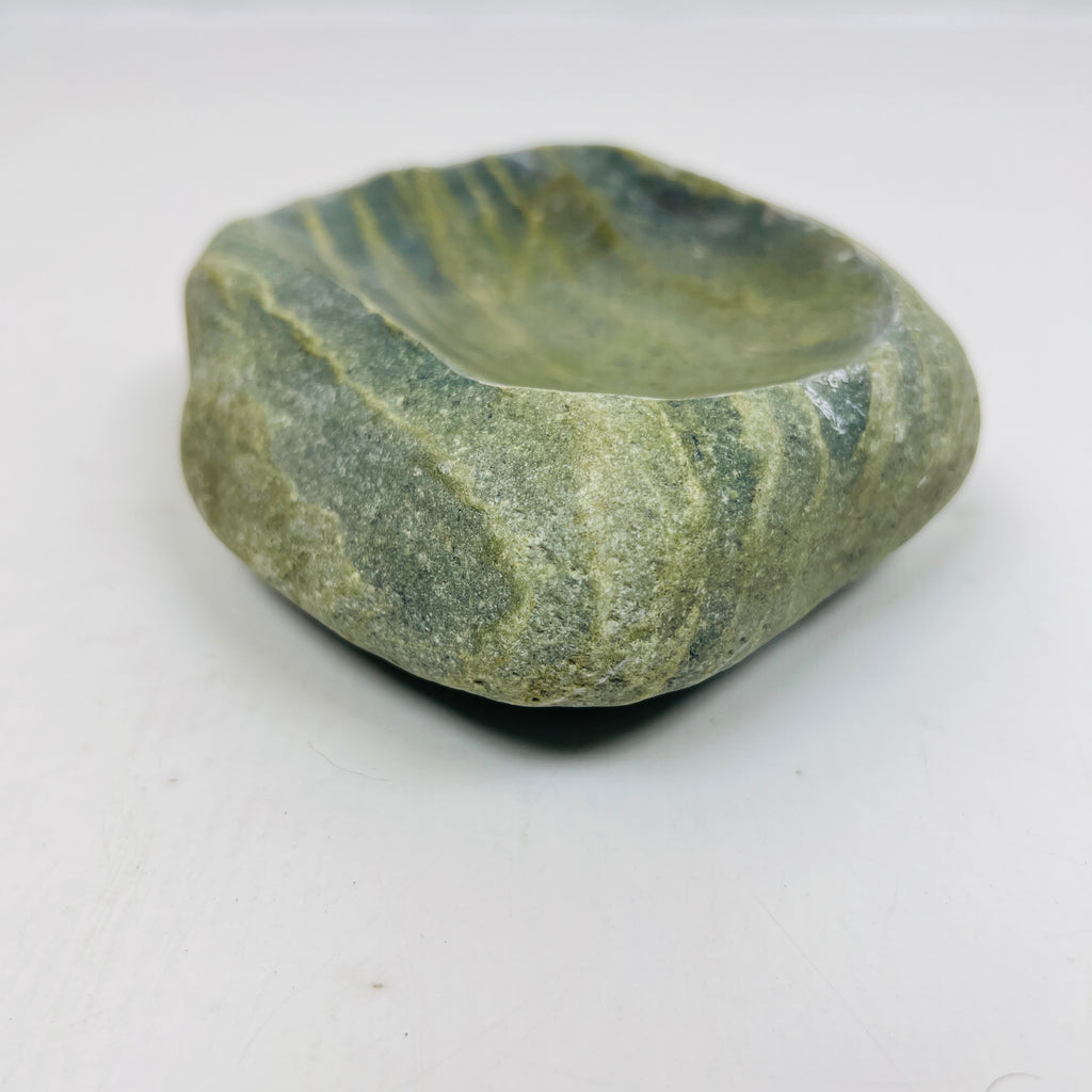 Riverstone Green And Blue Lined Soap Dish