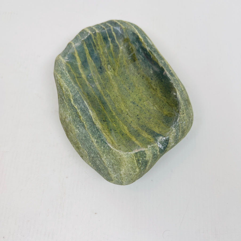 Riverstone Green And Blue Lined Soap Dish