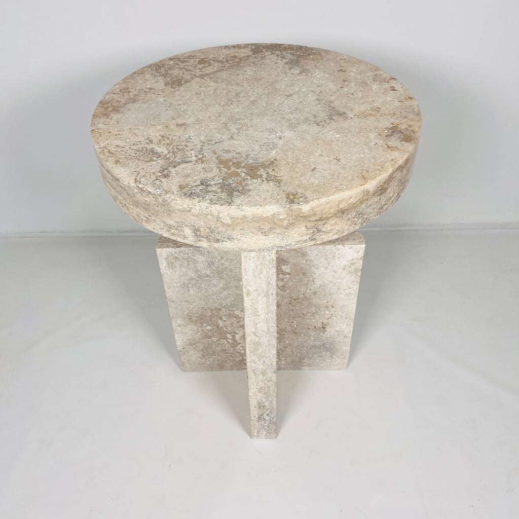 Jigsaw Travertine Table