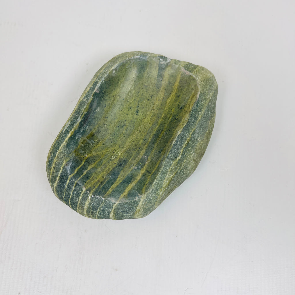 Riverstone Green And Blue Lined Soap Dish