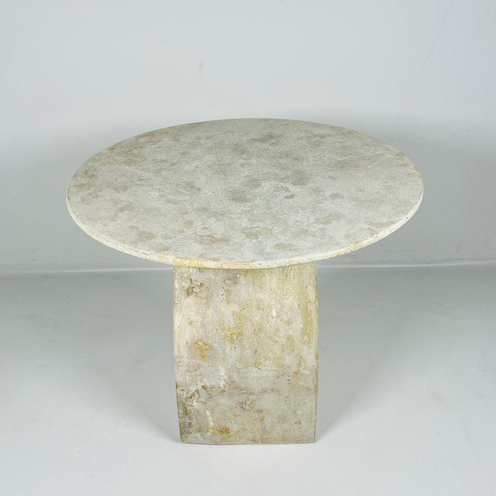 Nimbus Stroked Travertine Table