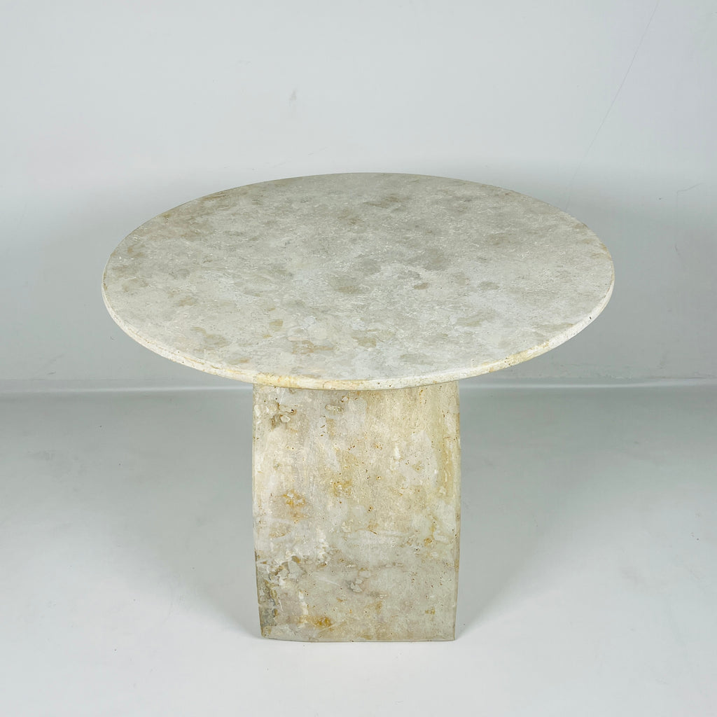 Nimbus Stroked Travertine Table