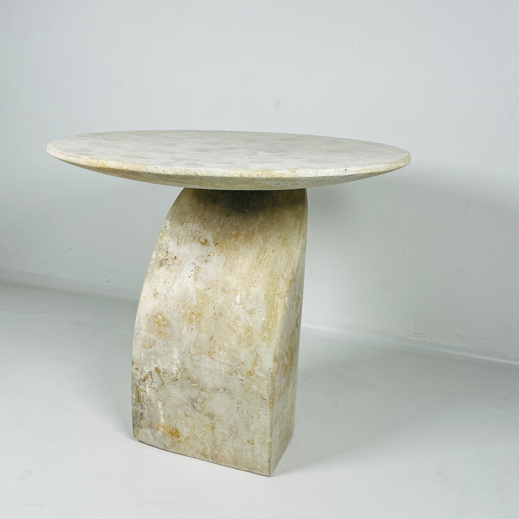 Nimbus Stroked Travertine Table