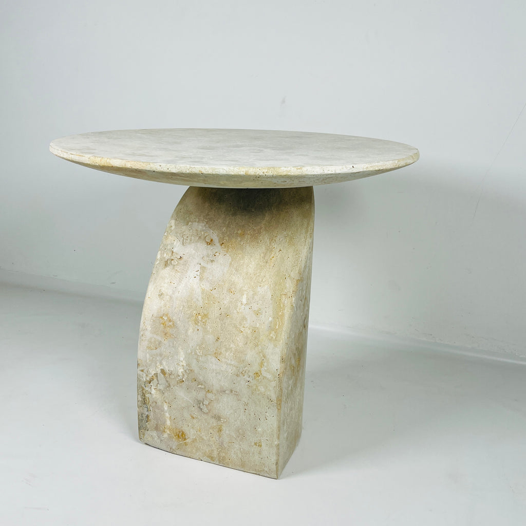 Nimbus Stroked Travertine Table