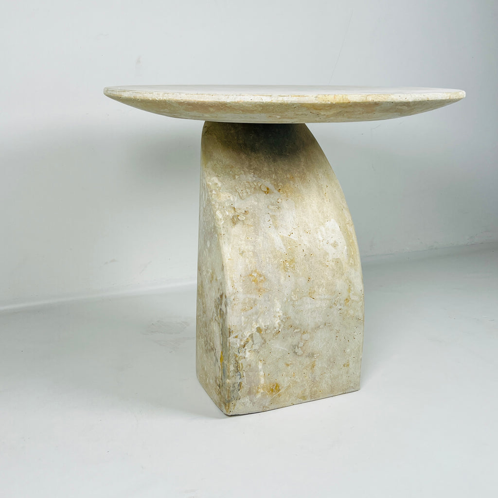 Nimbus Stroked Travertine Table