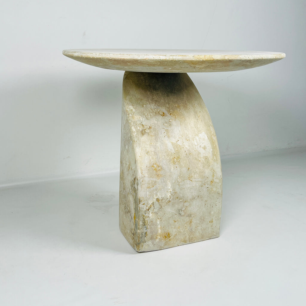 Nimbus Stroked Travertine Table