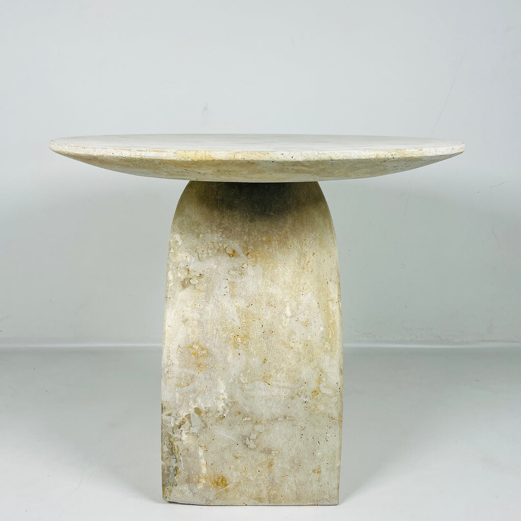 Nimbus Stroked Travertine Table