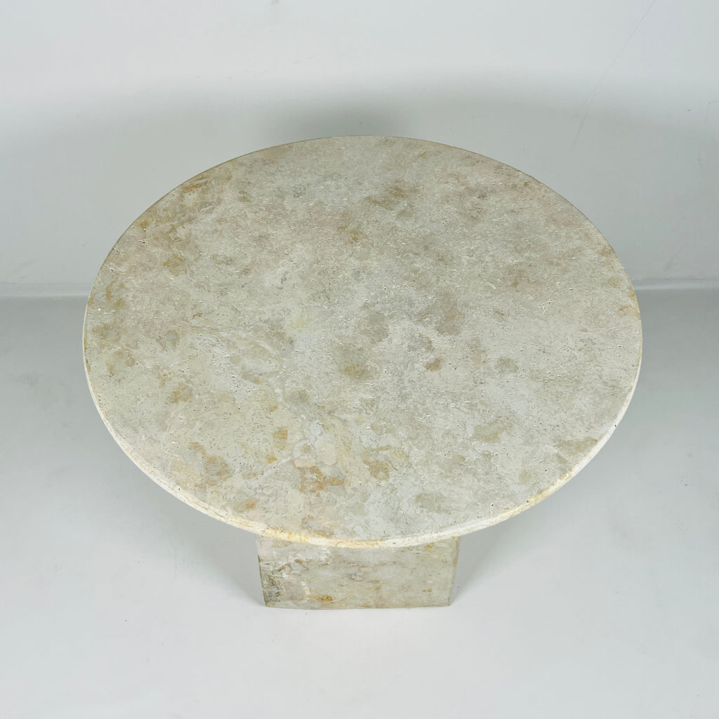 Nimbus Stroked Travertine Table