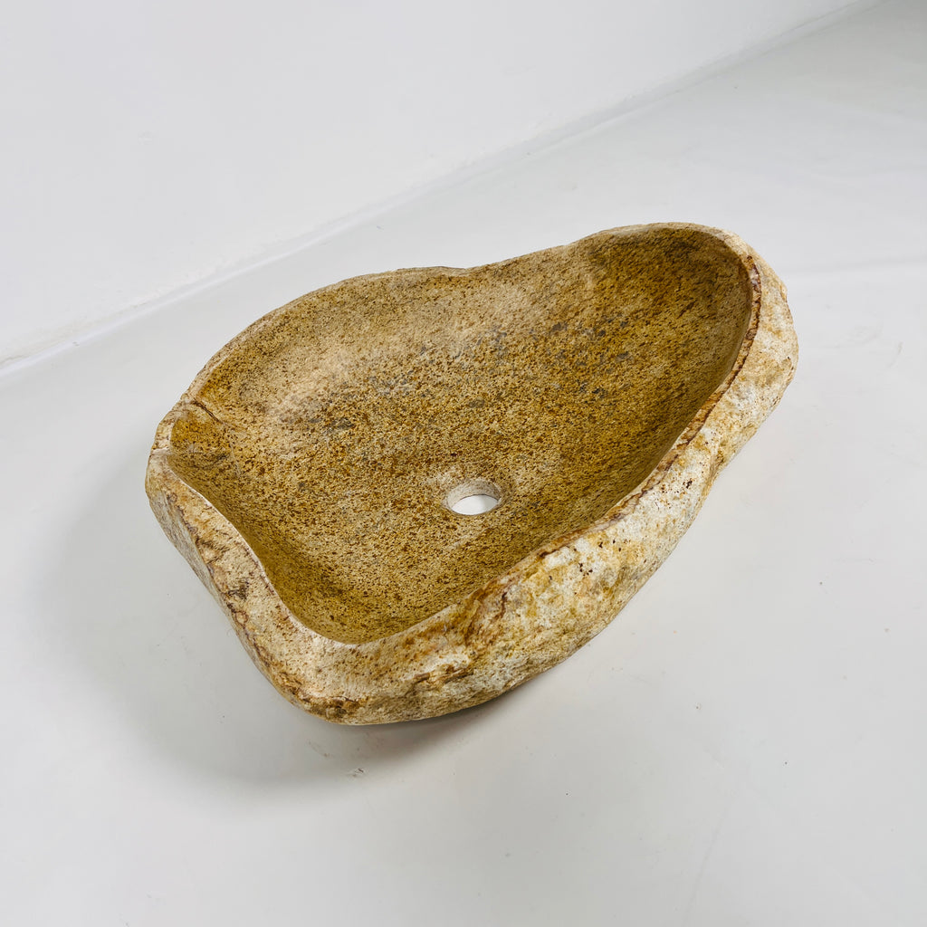 Ocher Drift Riverstone Sink