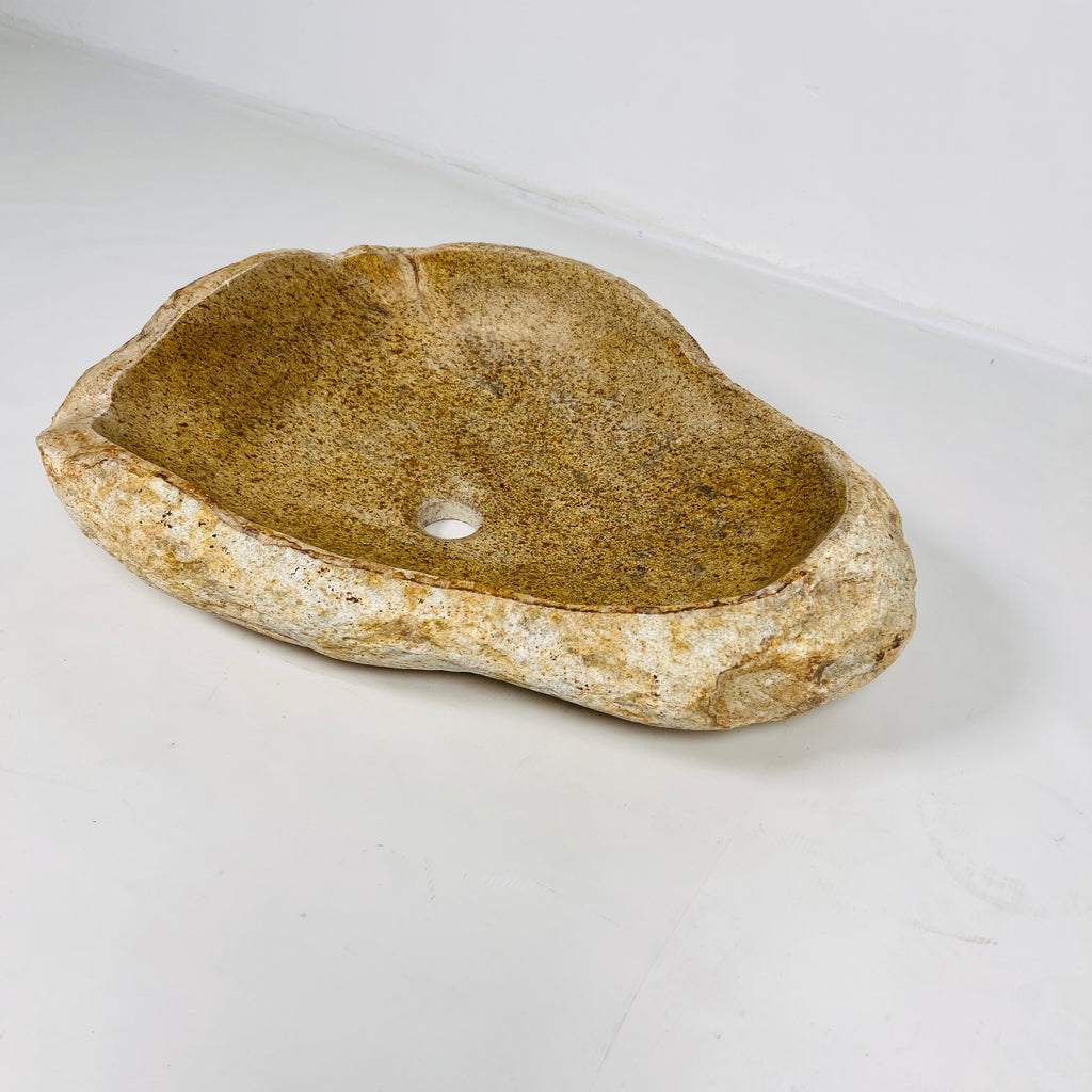 Ocher Drift Riverstone Sink