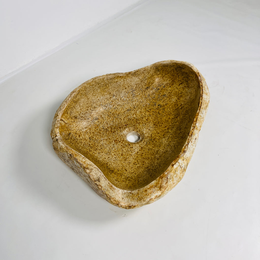 Ocher Drift Riverstone Sink