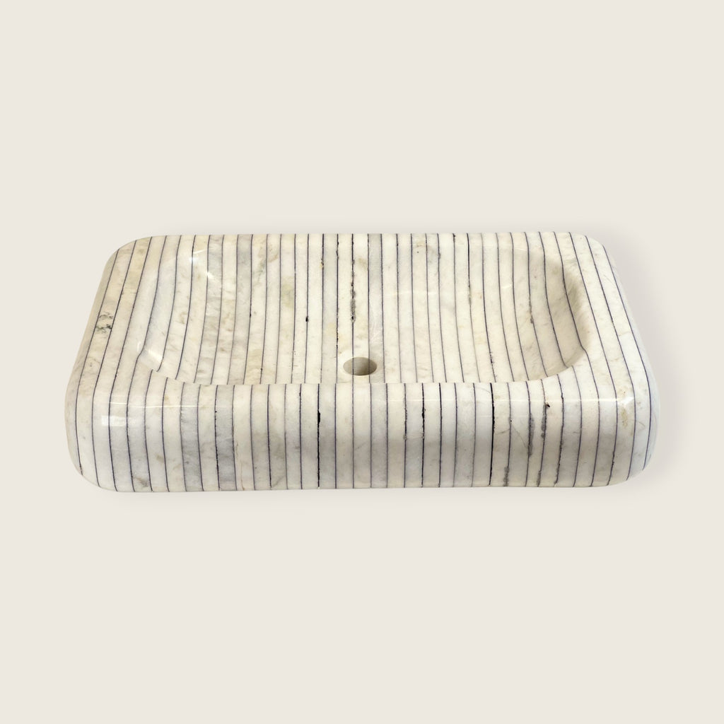 Pinstripe Rectangular Marble Sink