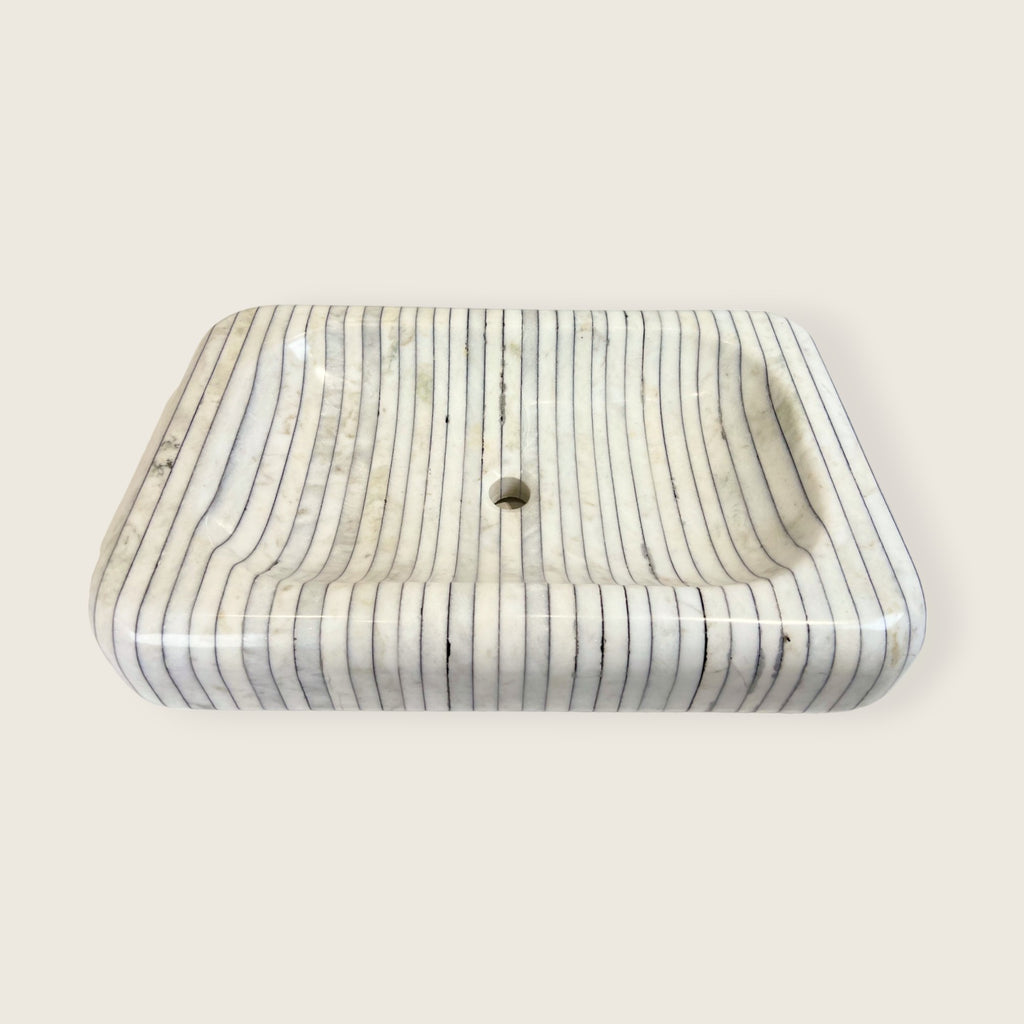 Pinstripe Rectangular Marble Sink