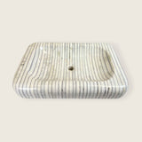 Rectangular Marble Sink - Pinstripe