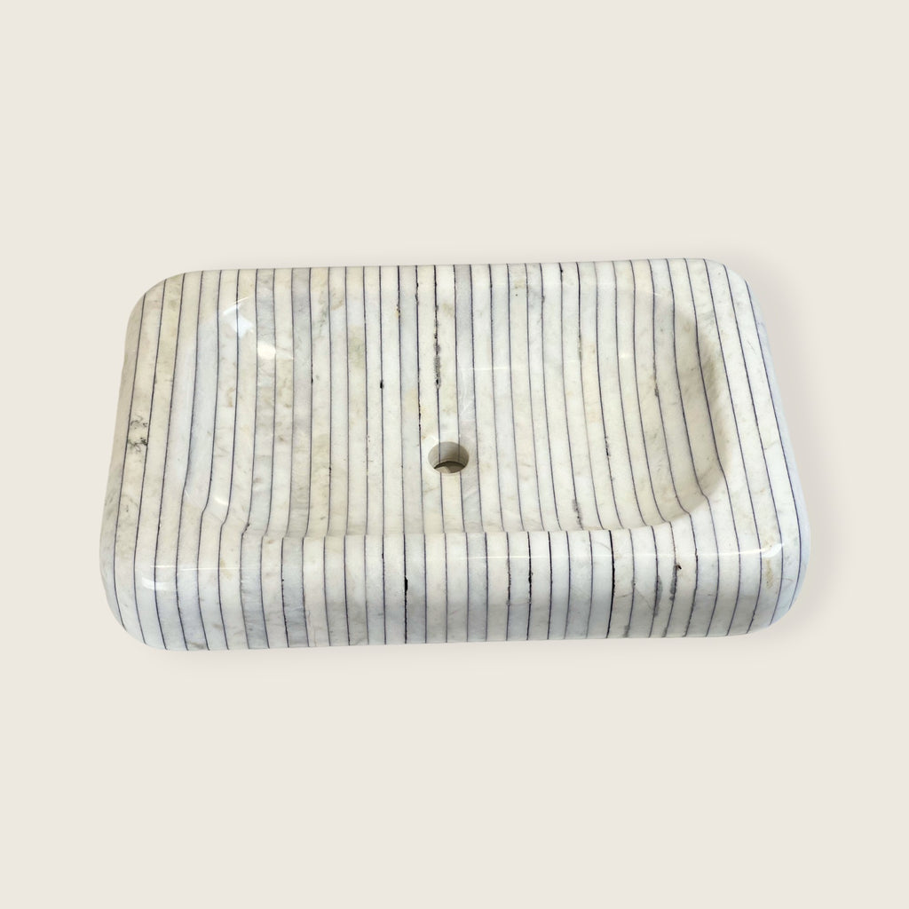 Pinstripe Rectangular Marble Sink