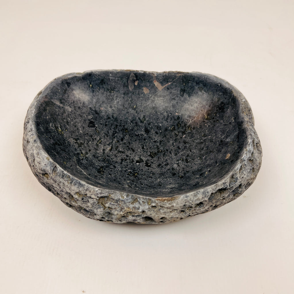 Deep Black Splotched Bowl