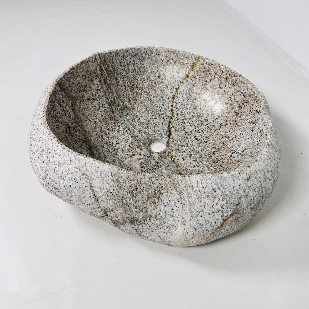 Brown Speckled Riverstone Sink