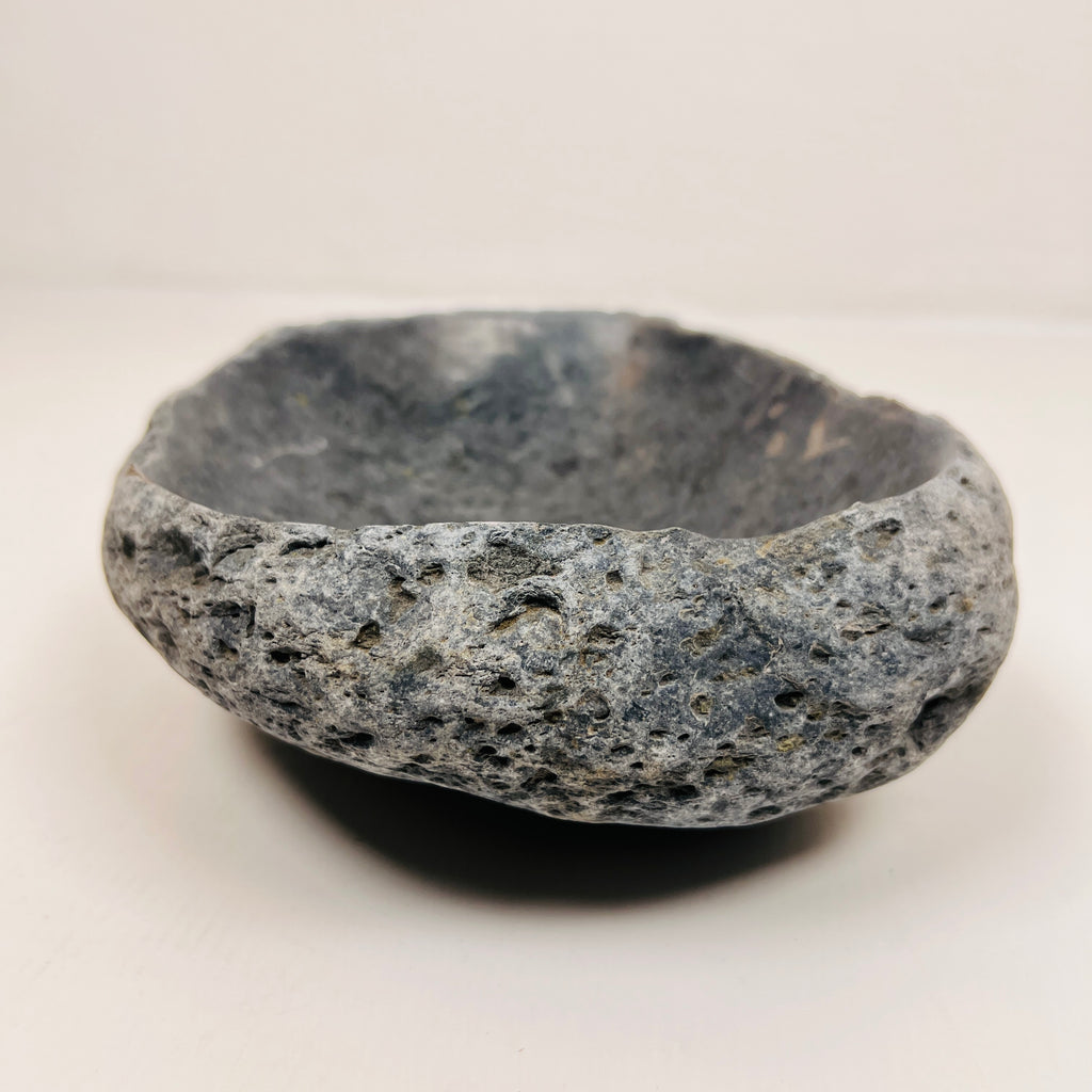 Deep Black Splotched Bowl