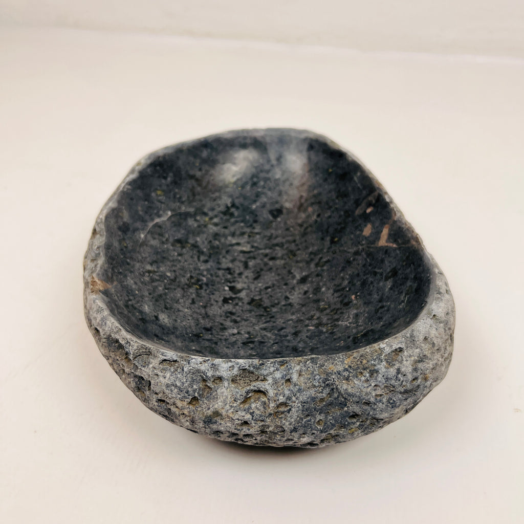 Deep Black Splotched Bowl