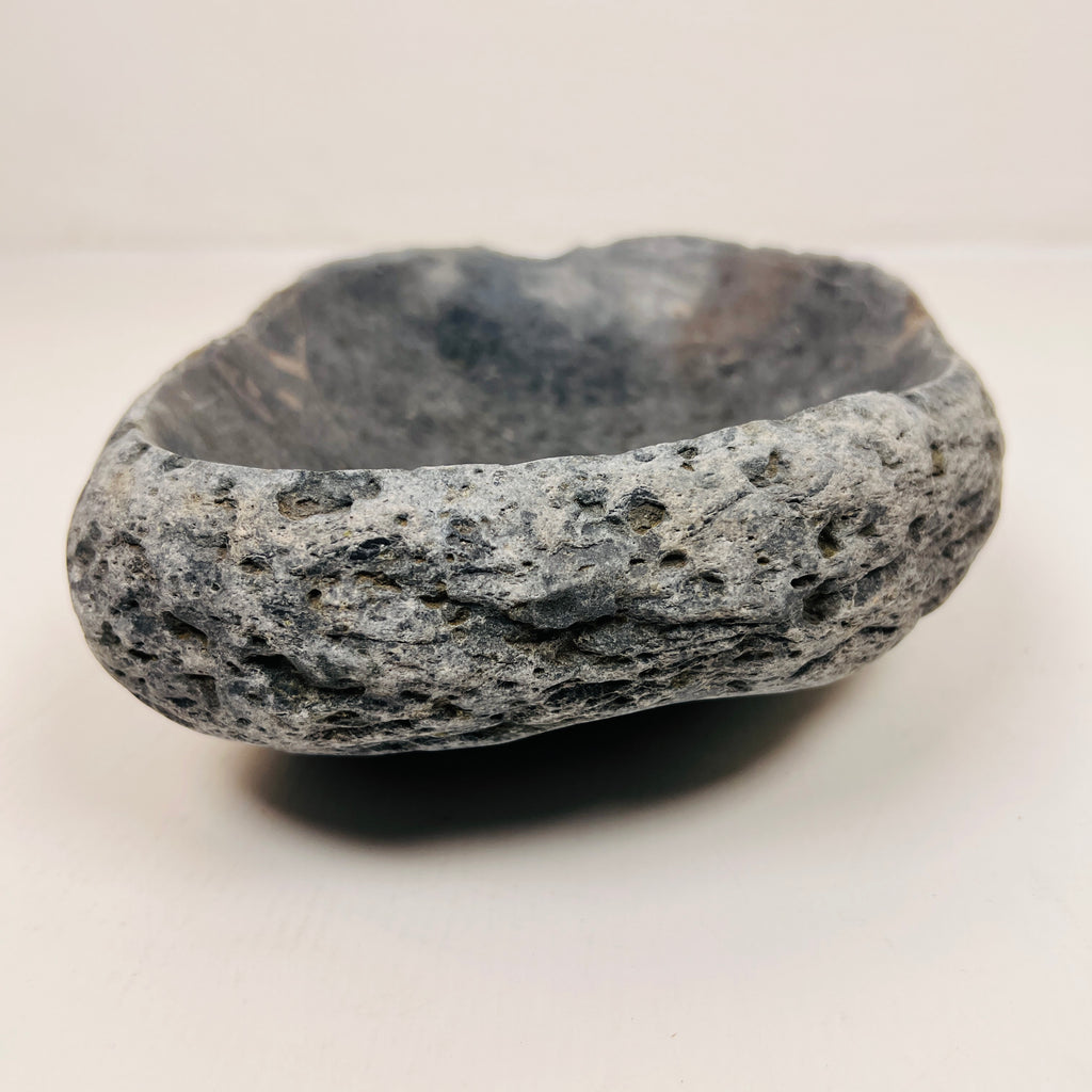 Deep Black Splotched Bowl