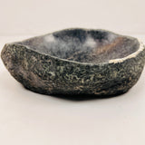 White Rimmed Black Bowl