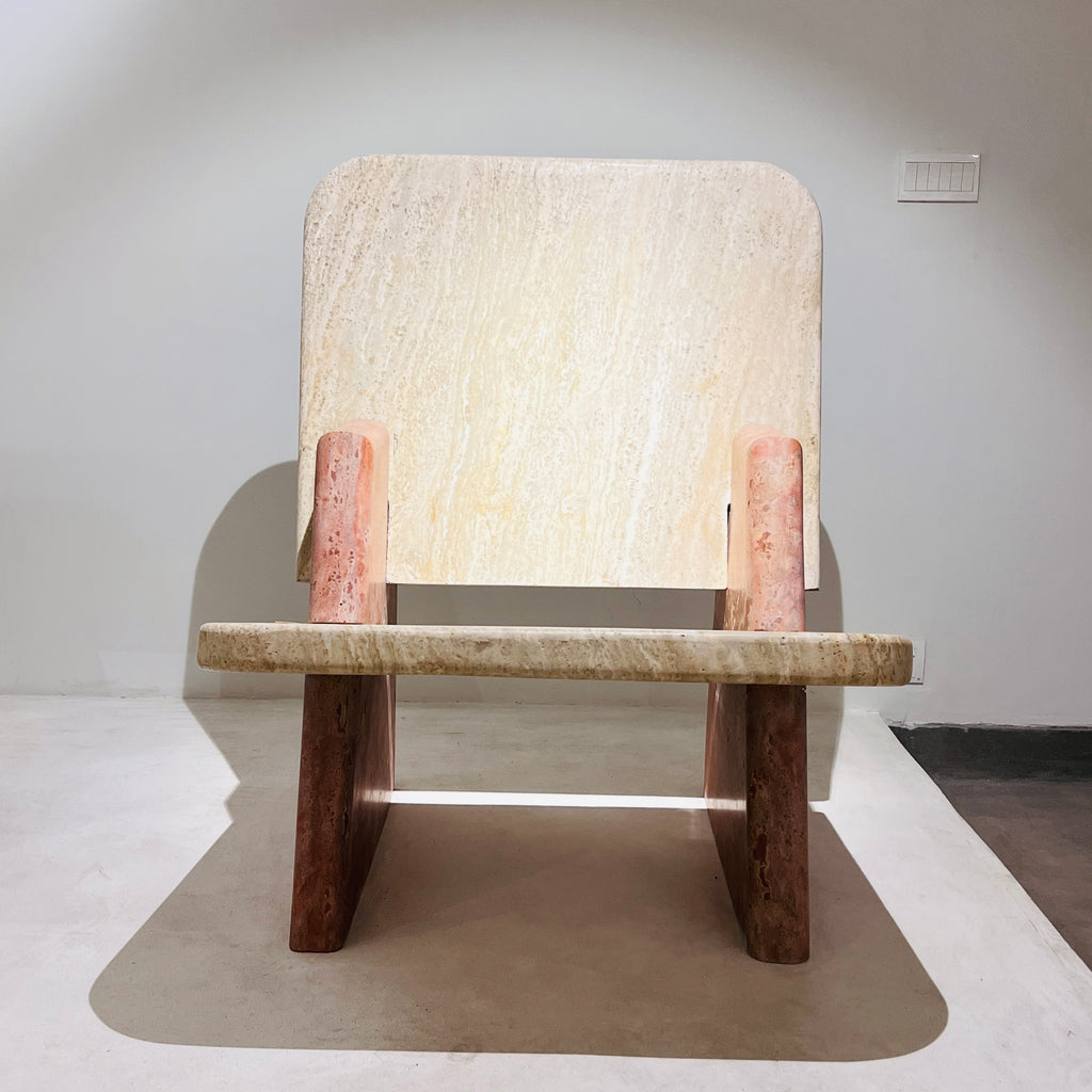 Travertine Throne Chair