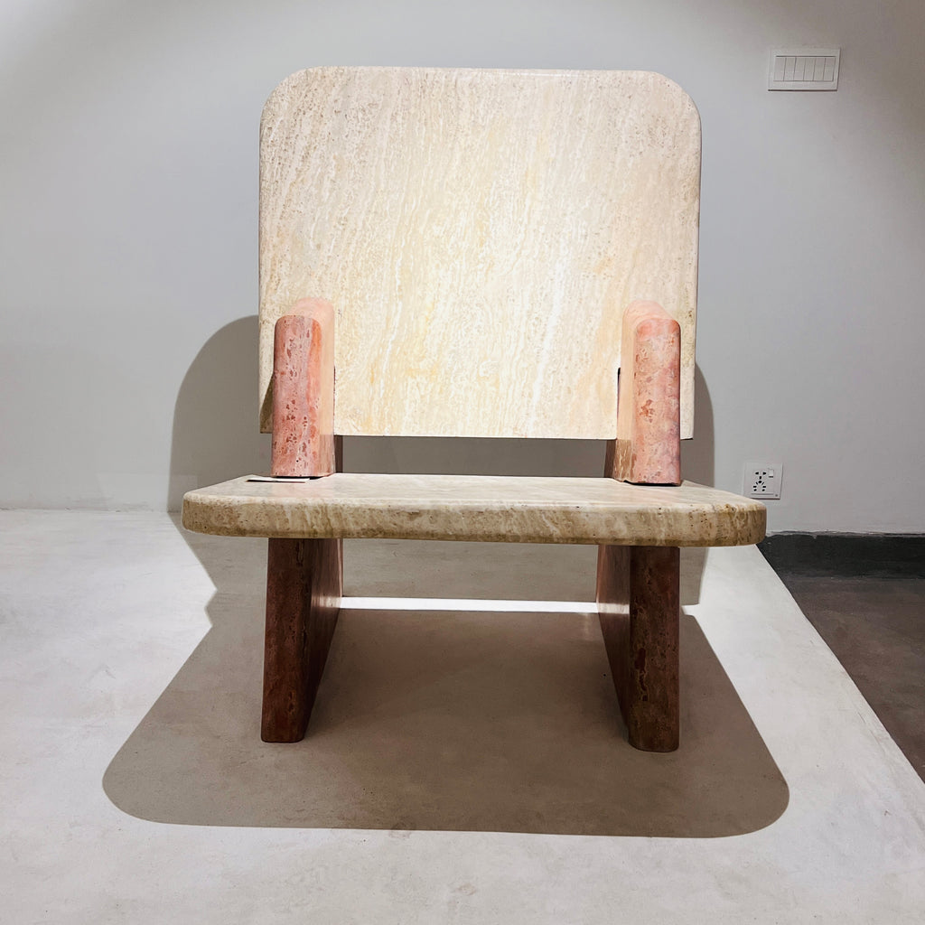 Travertine Throne Chair