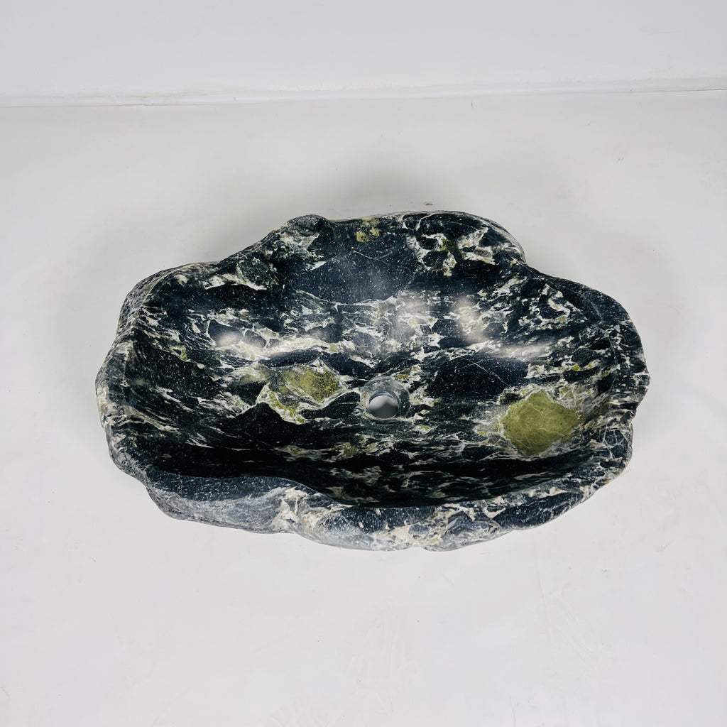 Black and Green Riverstone Sink