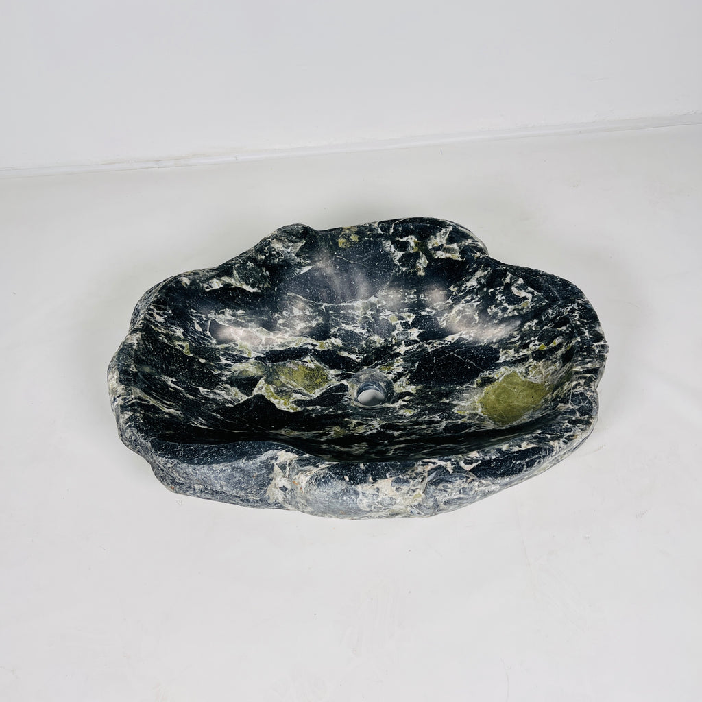 Black and Green Riverstone Sink