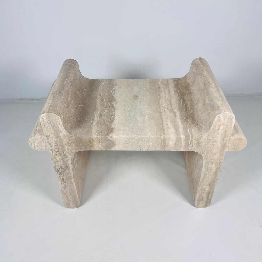 Sable Sculpt Travertine Bench