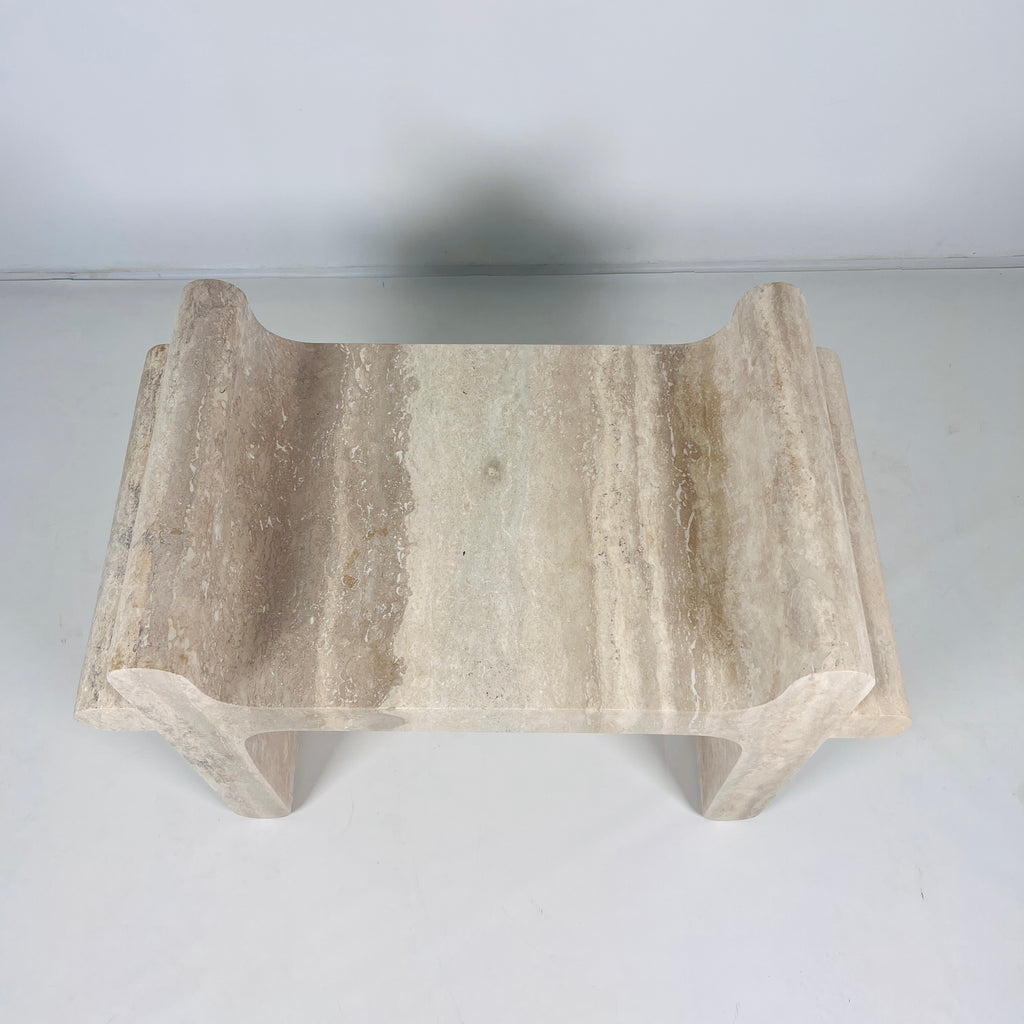 Sable Sculpt Travertine Bench