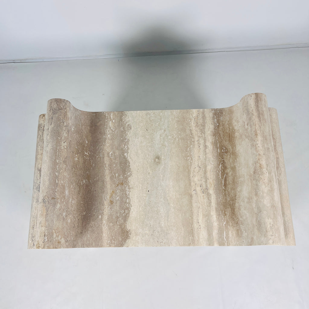 Sable Sculpt Travertine Bench