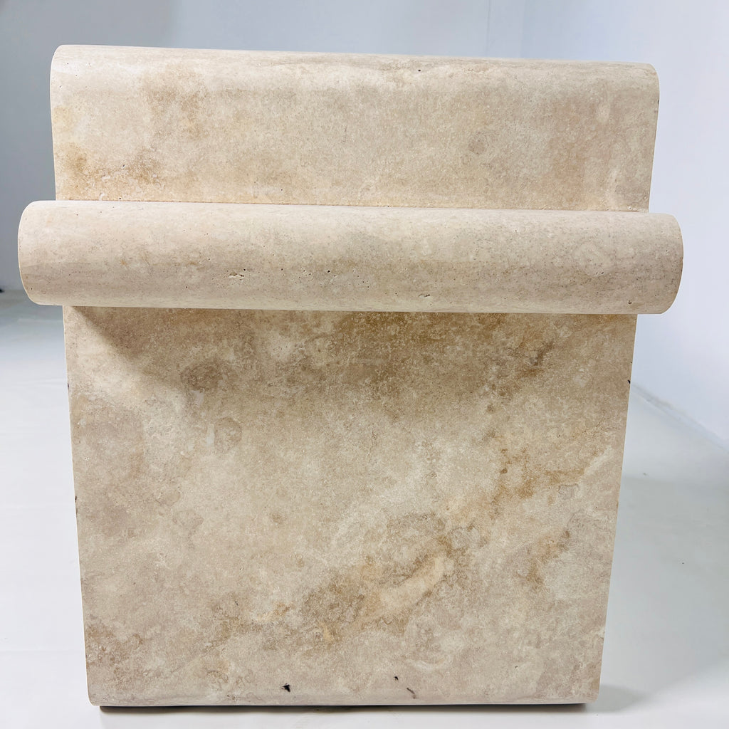 Sable Sculpt Travertine Bench