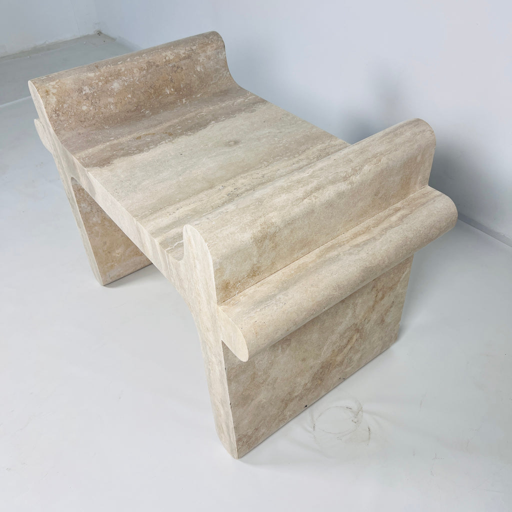 Sable Sculpt Travertine Bench