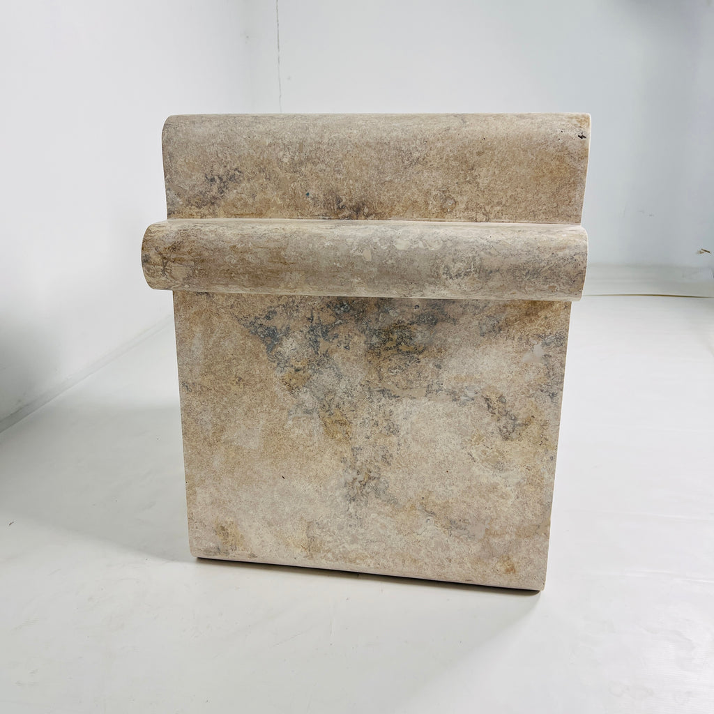 Sable Sculpt Travertine Bench