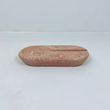 Oval Marble Ash Tray - Red Travertine